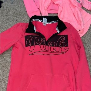 Vs pink half zip